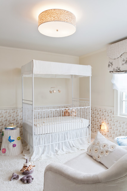 Quilified Baby Involving Fine Qualified Baby Nursery Idea Involving White Crib With Canopy Coupled With Skirted Bedside And Chair Kids Room Lavish White Crib Designed In Contemporary Style For Main Furniture