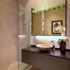 Bathroom Design Minimalist Enchanting Bathroom Design Inside The Minimalist Apartment With Floating Vanity And Mirrored Storage Door Dream Homes Stylish But Contemporary Home Decor With Elegant Interior Theme