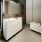 Modern Minimal Interior Stunning Modern Minimalist Bathroom Design Interior With White Vanity Furniture In Small Shaped For Home Inspiration Apartments Chic Modern Scandinavian Interior With Pops Of Neutral Color Schemes