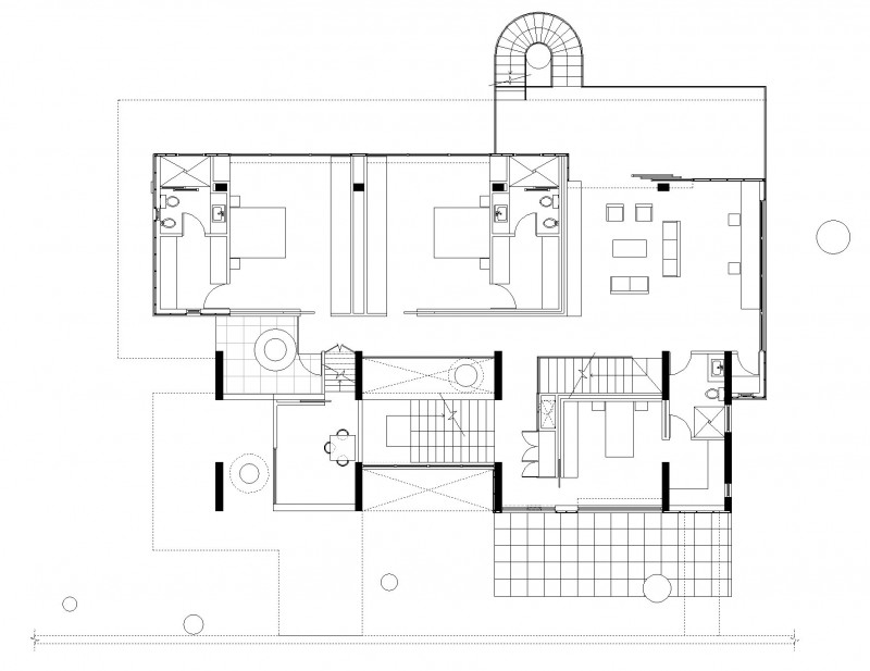 Section Planning Corallo Stunning Section Planning Design Of Corallo House With Several Furnishings And Dark Brown Colored Stair Which Is Made From Wooden Veneer Dream Homes Exquisite Modern Treehouse With Stunning Cantilevered Roof