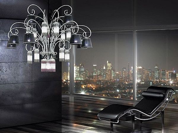 Ultra Modern Interior Lavish Ultra Modern Chandelier Design Interior With Black Color And Crystal Material For Home Inspiration To Your House Furniture Extraordinary Contemporary Chandelier For Your Living And Dining Room