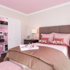 White Shelves Painted Terrific White Shelves On Pink Painted Wall Completed With Tufted Headboard For Pink Bedroom Ideas In Traditional Kids Bedroom Bedroom 16 Colorful And Pretty Pink Bedroom Ideas For Little Girls