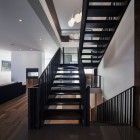 Staircase Setting Nguyen Dark Staircase Setting Of Residence Nguyen Home To Access Low And High Floor Areas Of The House With Pendants Dream Homes Luxurious And Beautiful Interior Design For Elegant Contemporary Homes